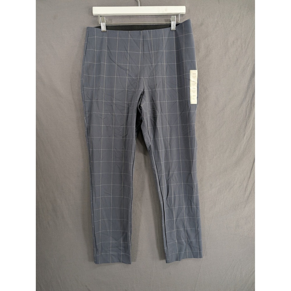 A New Day Womens High-Rise Skinny Ankle Pants Blue Plaid Size 12 R NWT